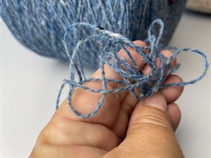 Yell shetlandsuld 2 trådet - blid korn blå tweed, 100 g